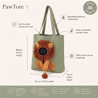 PawTote™ Lion Shoulder Bag